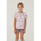 Детская пижама с шортами для девочки Gofre by Ellen Cats GPK 2070/05/05