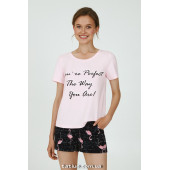 Пижама женская c шортами Ellen Flamingo LPK 2070/02/01