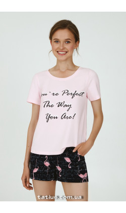 Пижама женская c шортами Ellen Flamingo LPK 2070/02/01