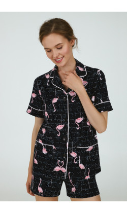 Комплект женский c шортами Ellen Flamingo LPK 5170/01/01