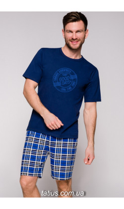 Пижама мужская с шортами Taro Nikodem-2085,Синий