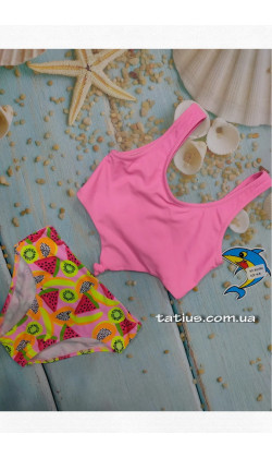 Раздельный детский купальник Киви,Розовый pastel